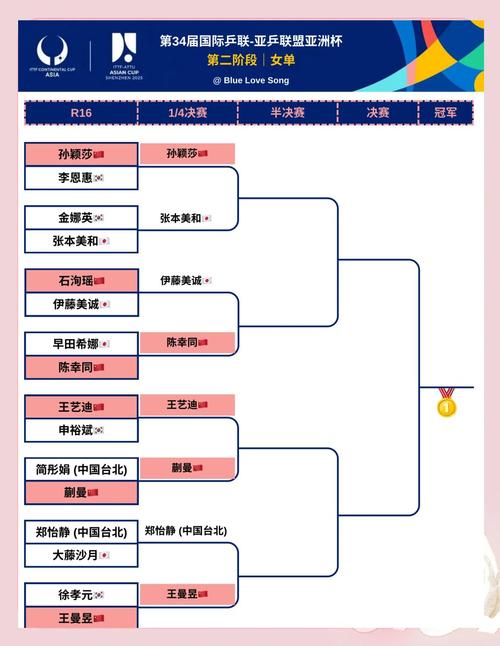 女子乒乓球国内排名