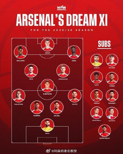 阿森纳球星排名