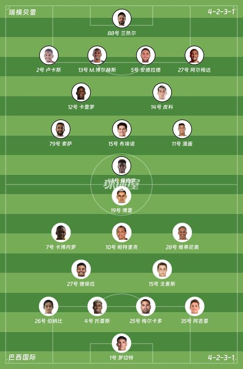 巴西队名单欧洲杯阵容