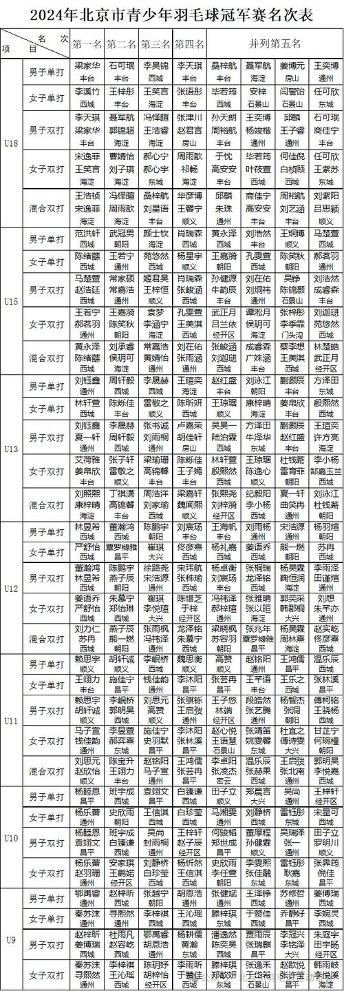 羽毛球比赛奖金发放表